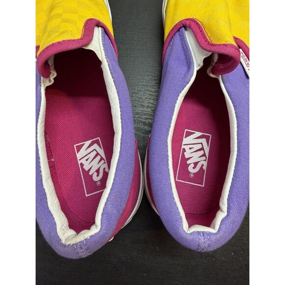 Vans Classic Slip On Checkerboard Multicolor Pop Youth Sz 4 - Picture 7 of 15